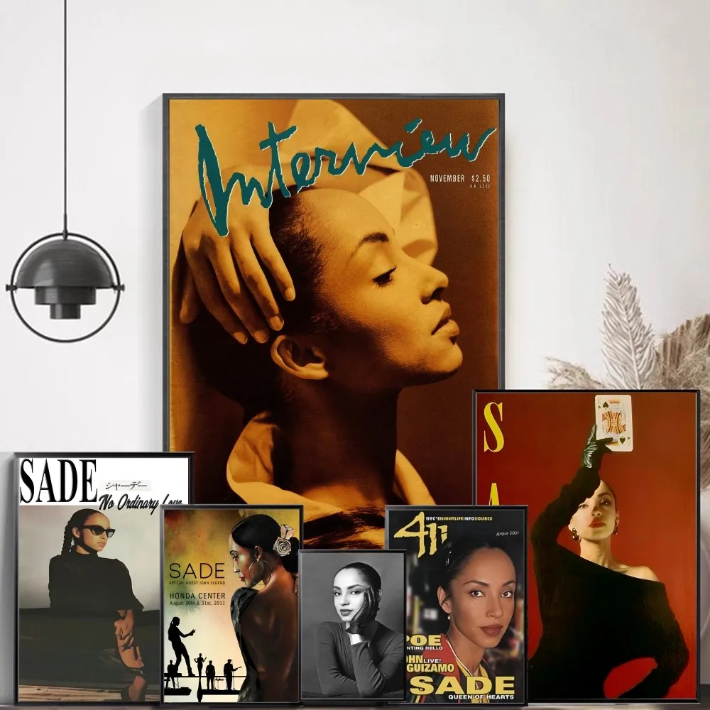 فرقة S-Sade Adu Singer ملصقات كلاسيكية عالية الجودة عالية الدقة ، فن جداري ، ملصقات عتيقة للمنزل ، ديكور الغرفة