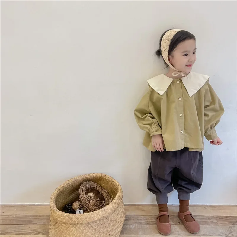 Kid Pants 2026 Autumn New Casual Boys Harem Panst Girls Trousers Brief Style Boys Spring Korean Style Unisex Kid Casual Trousers