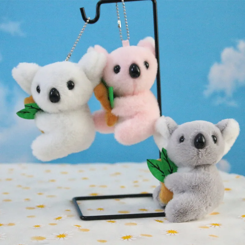 

Cute Simulation Koala Plush Pendant Doll Keychain Toy Koalas Kawaii Koala Stuffed Toys Grab Machine Woman Bag Jewelry Key Chains