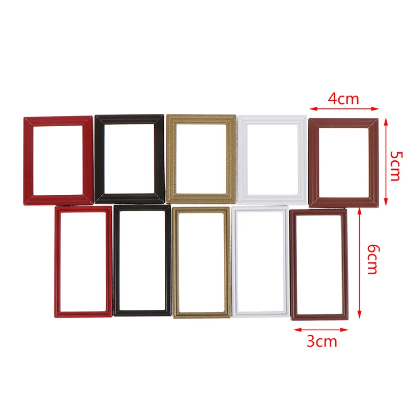 1/12 Dollhouse Miniature Alloy Photo Frame Model Furniture Scene Toy DIY Doll House Decorative Accessories