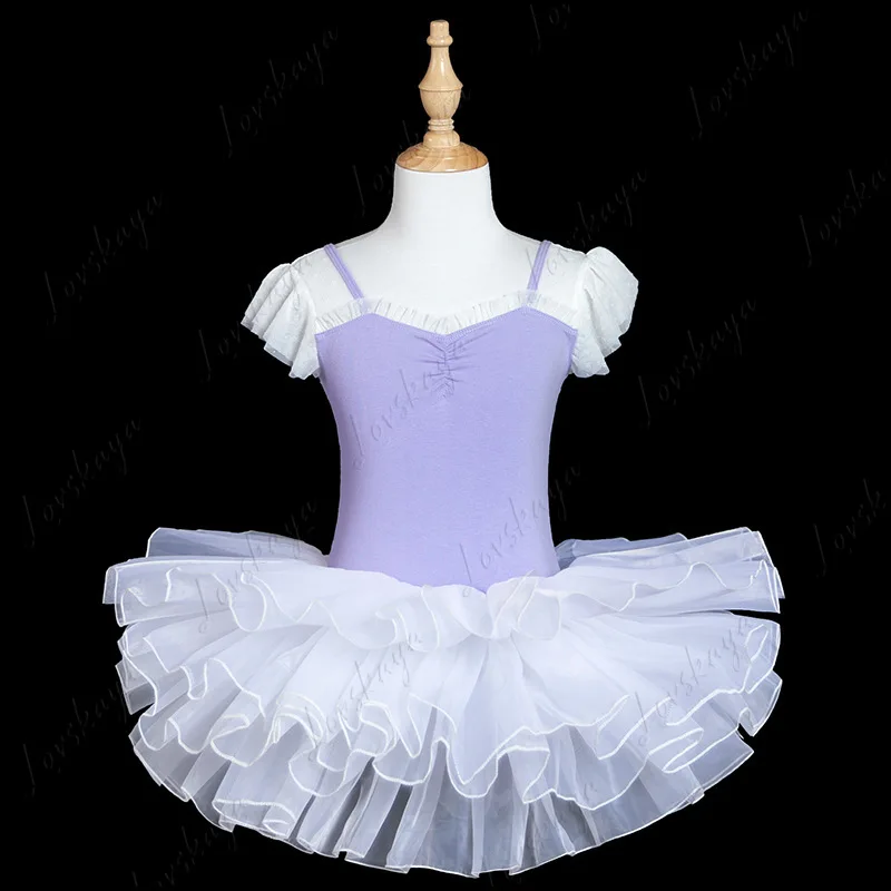 Traje de dança, traje de prática infantil para meninas, saia de balé infantil, roupas de dança infantil