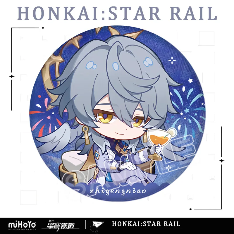 Games Honkai Star Rail Sunday Robin Stelle Caelus Autumn Celebration Series 58mm Button Pin Cartoon Brooch Badge Bag Gift