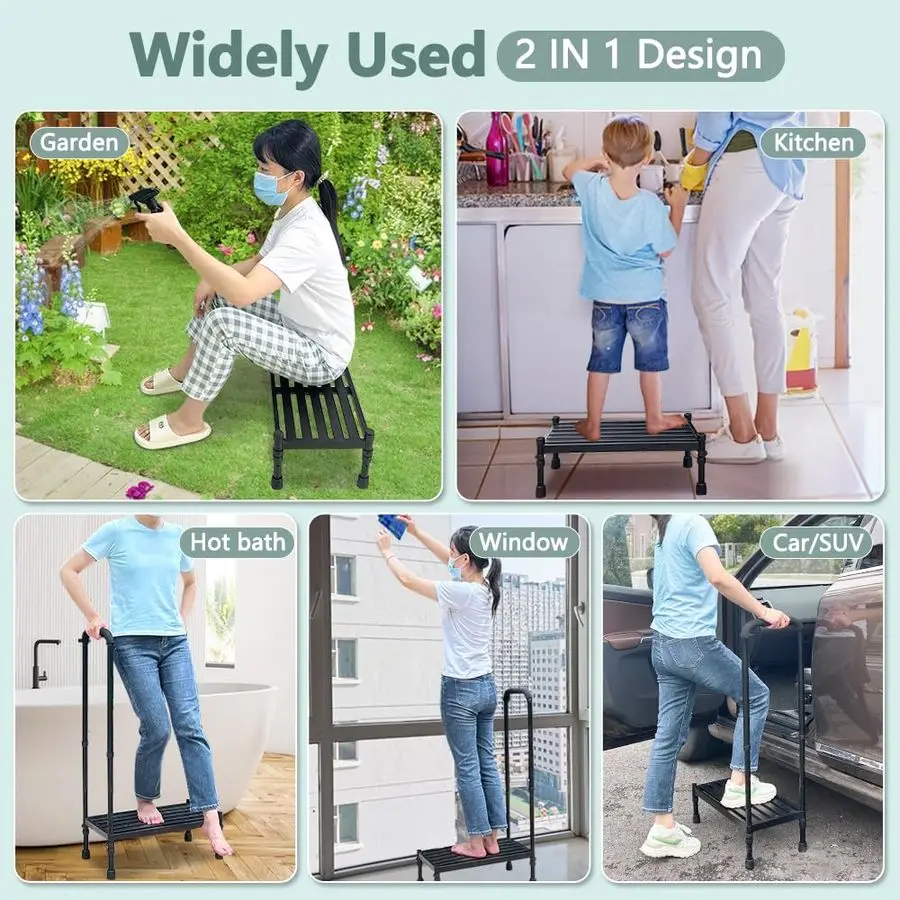 مقعد متدرج مع مقبض لكبار السن، خطوات مساعدة بجانب السرير للأسرّة العالية للبالغين وكبار السن، سيارة آمنة للمعاقين في الدفع الرباعي #6