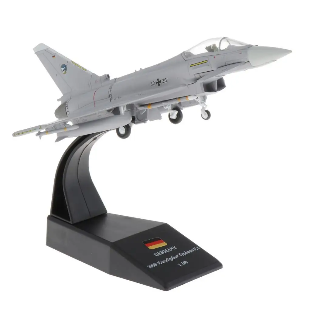 1/100 Scale EF2000 Eurofighter Typhoon Fighter Diecast Display Model with Stand