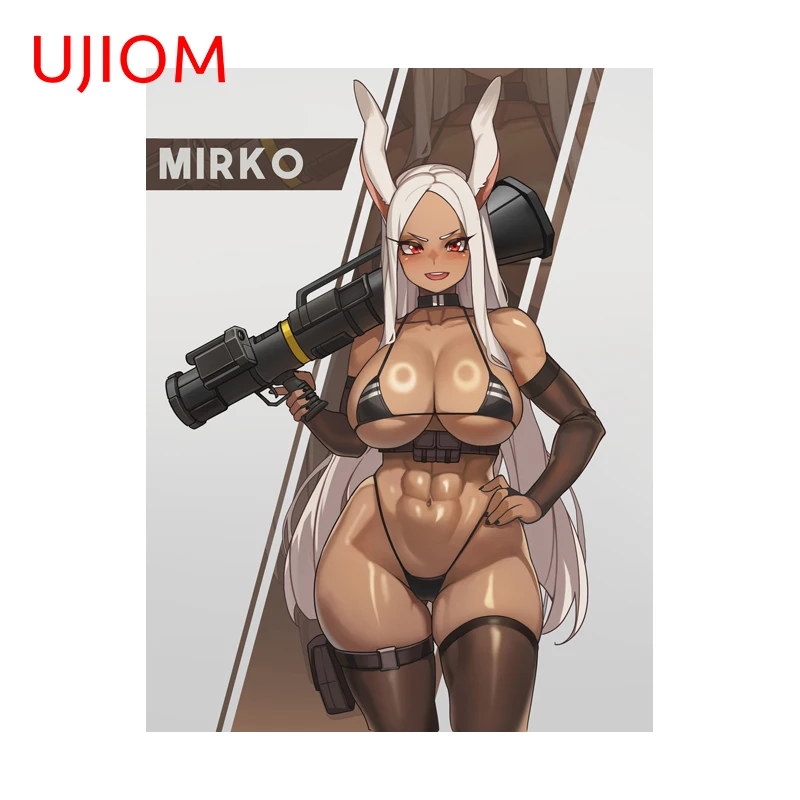 UJIOM Mirok Anime Figure Peripheral Wall Sticker Enchanting Attractive Adhesive Gun Girl Decal Funny Surfboard Skateboard Decor