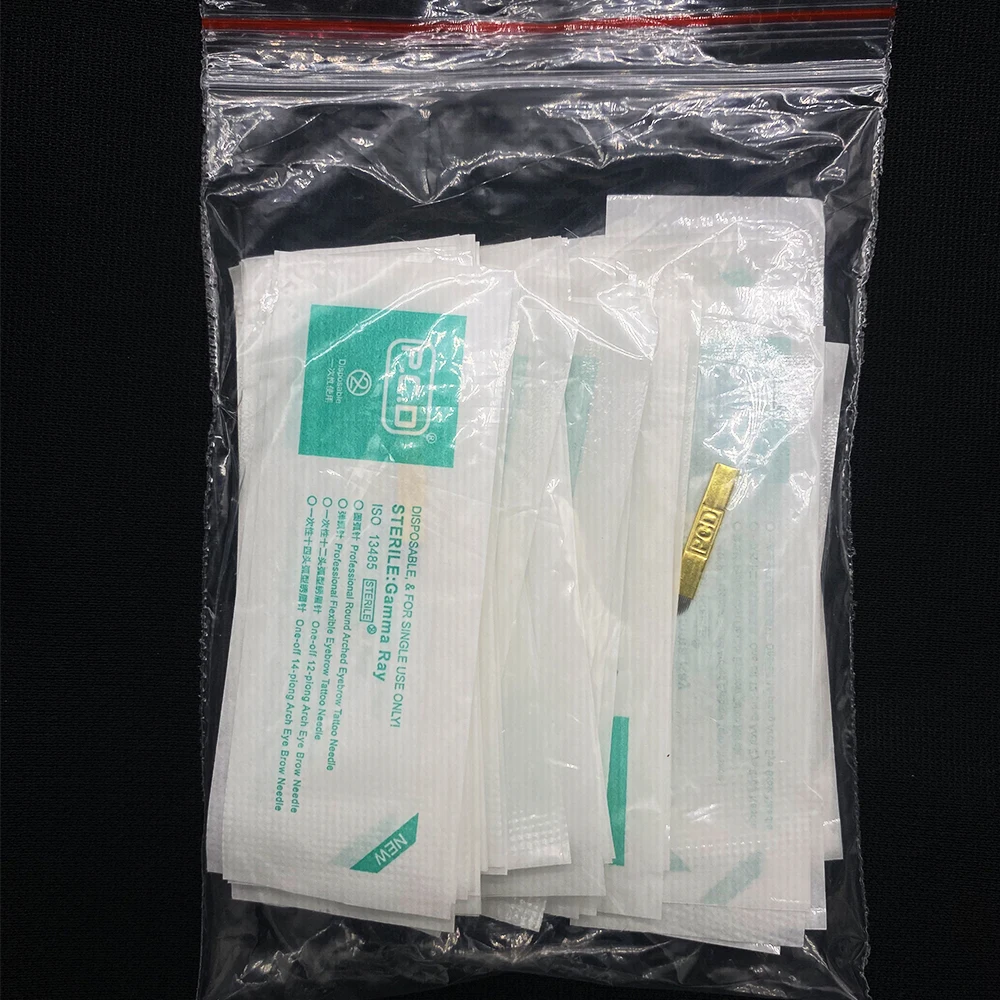 12/14/19 Pin PCD Microblading Blades Needle Tebori Professional Piercing Needle 50pcs for Permanent Makeup Machines