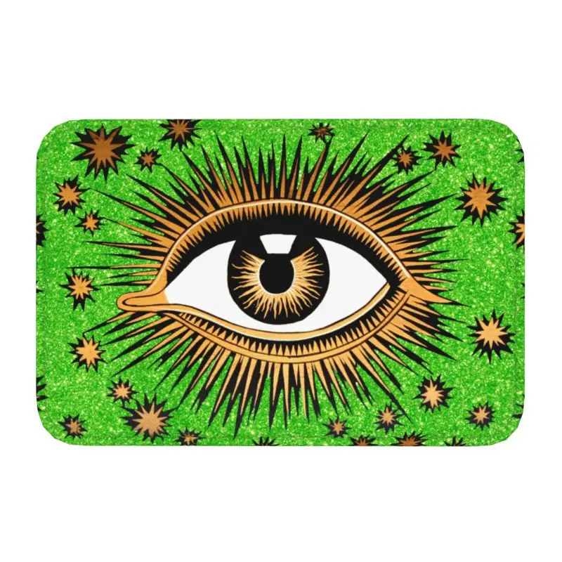 Custom Mediterranean Turkish Amulet Evil Eye Doormat Anti-Slip Entrance Kitchen Bath Floor Door Mats Bedroom Balcony Rug Carpet