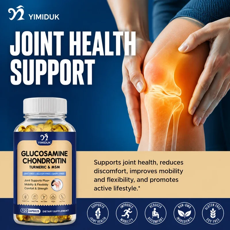 Glucosamine Chondroitin Capsules, with Boswellia Extract & Zinc, Relieve Joint Stiffness, Repair Cartilage & Body Mobility