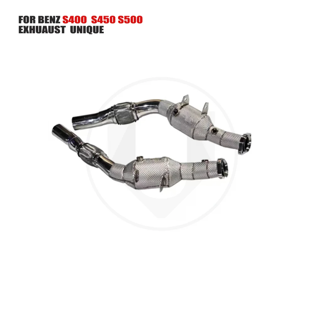 

Exhaust System High Flow Performance Downpipe for Mercedes Benz S400 S450 S500 3.0T W223 2021Catted Catless Pipe