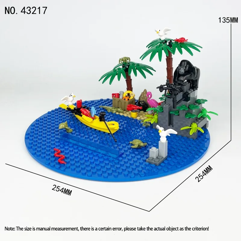 Jouets pour enfants, rocaille, orang-outan, blocs à assembler, figurines d'île de vacances, reptiles, jouets éducatifs pour enfants.