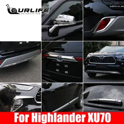 For Toyota Highlander XU70 Hybrid 2021 2022 2023 ABS Chrome Decorative Cover Trim Molding Strips Car Styling Accessories