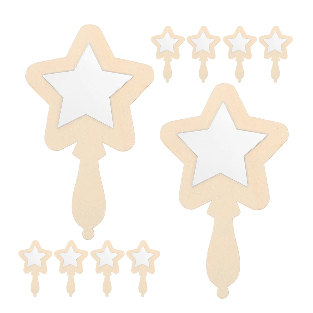

12pcs Diy Wooden Handheld For Small Unbreakable Toddler Safe Portable Wood Handle Classroom Crafts Lightweight Sturdy Mini