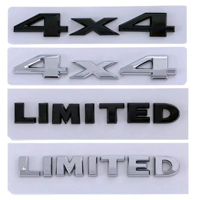 Emblema 3D de metal 4X4 com letras limitadas para porta traseira, adesivo para porta-malas traseiro de carro, insígnia para Jeep Grand Cherokee