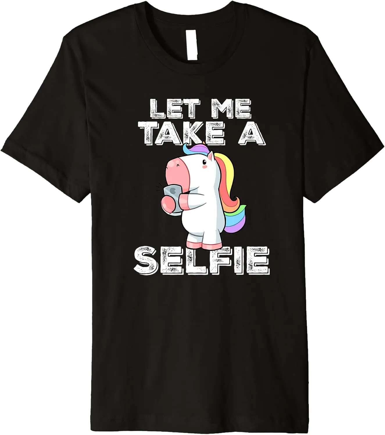 Let Me Take A Selfie Rainbo-corn Unicorn Tshirts for Girls 2 Premium T-Shirt