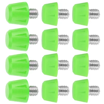 12Pcs Football Boot Studs Non Slip Thread Screw M6 Professional Replacement Spikes SG to AG for Adidas Green