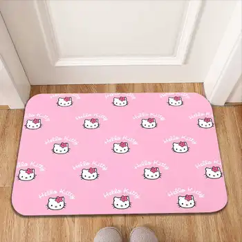 Kawaii Kitty Welcome Mat Moderní bytová dekorace Měkké koberce do pokoje Motocyklový koberec Pratelný protiskluzový kuchyňský koberec Rohožky do chodby 8 nejlepší prodej motocyklové koberce - №6