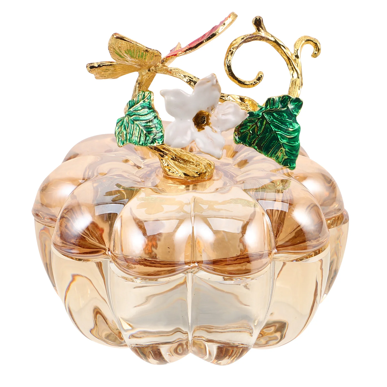 

Pumpkin Shaped Container Tea Canister Candy Dish Storage Salt Bowl Fall Sugar Bowls with Lid