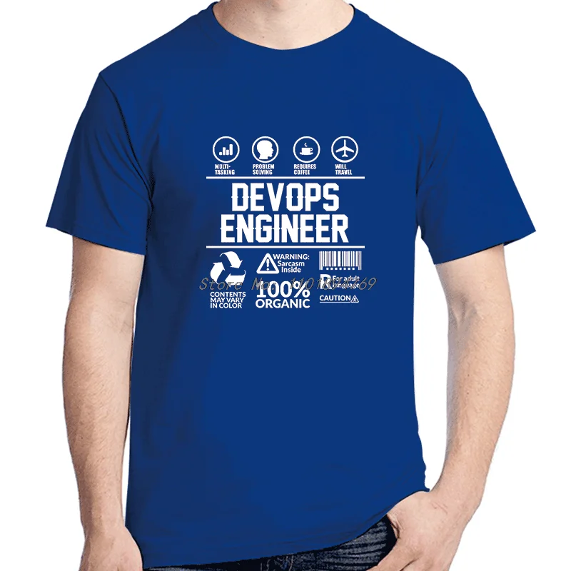 Funny Devops Engineer Always On Fire Graphic T Shirts Summer Cotton Streetwear Short Sleeve Birthday Gifts Mens Print T Shirt
