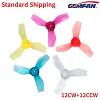 12Pairs(12CW+12CCW) Gemfan 1219 31mm 3-Blade Propeller 0.8mm / 1mm (Random Color)