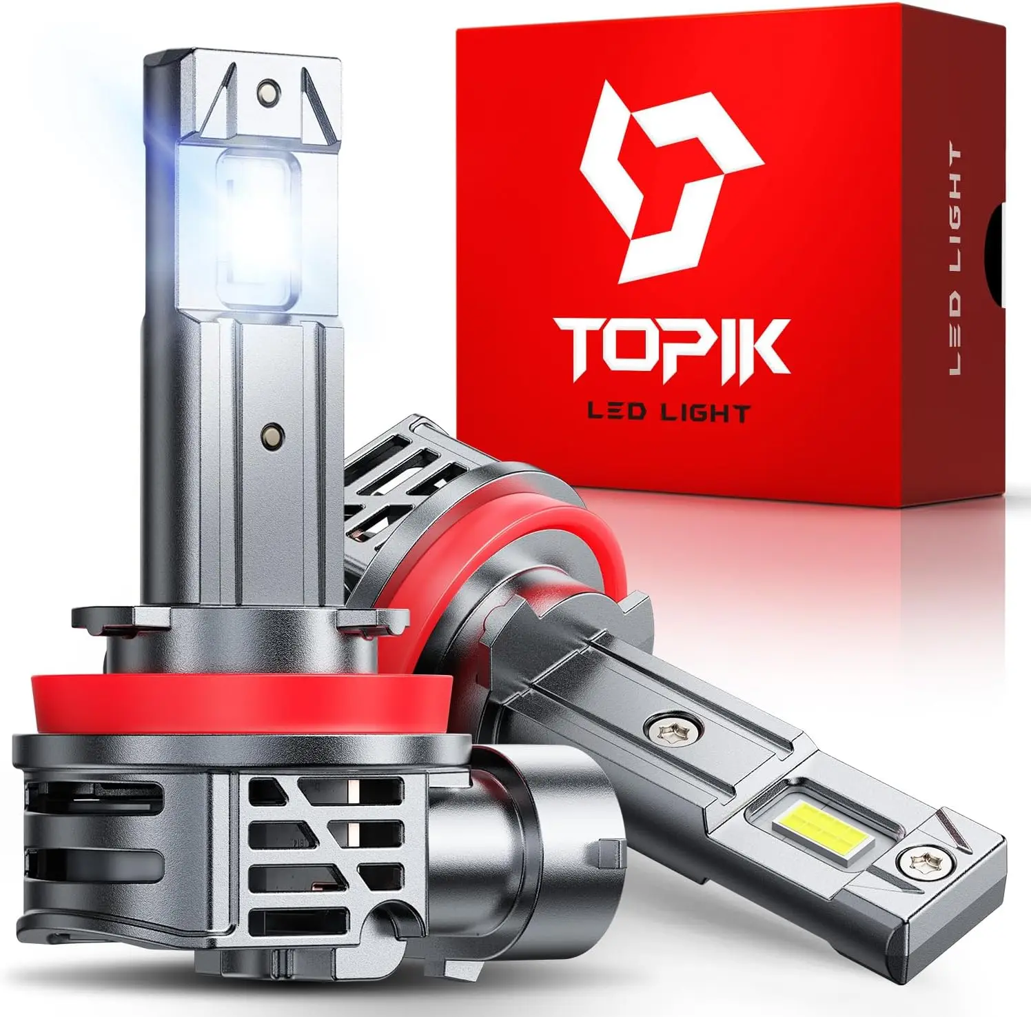 

Upgraded H11/H9 40,000LM 800% Bright LED Bulbs, 6500K White, Direct Replacement, Pack of 2