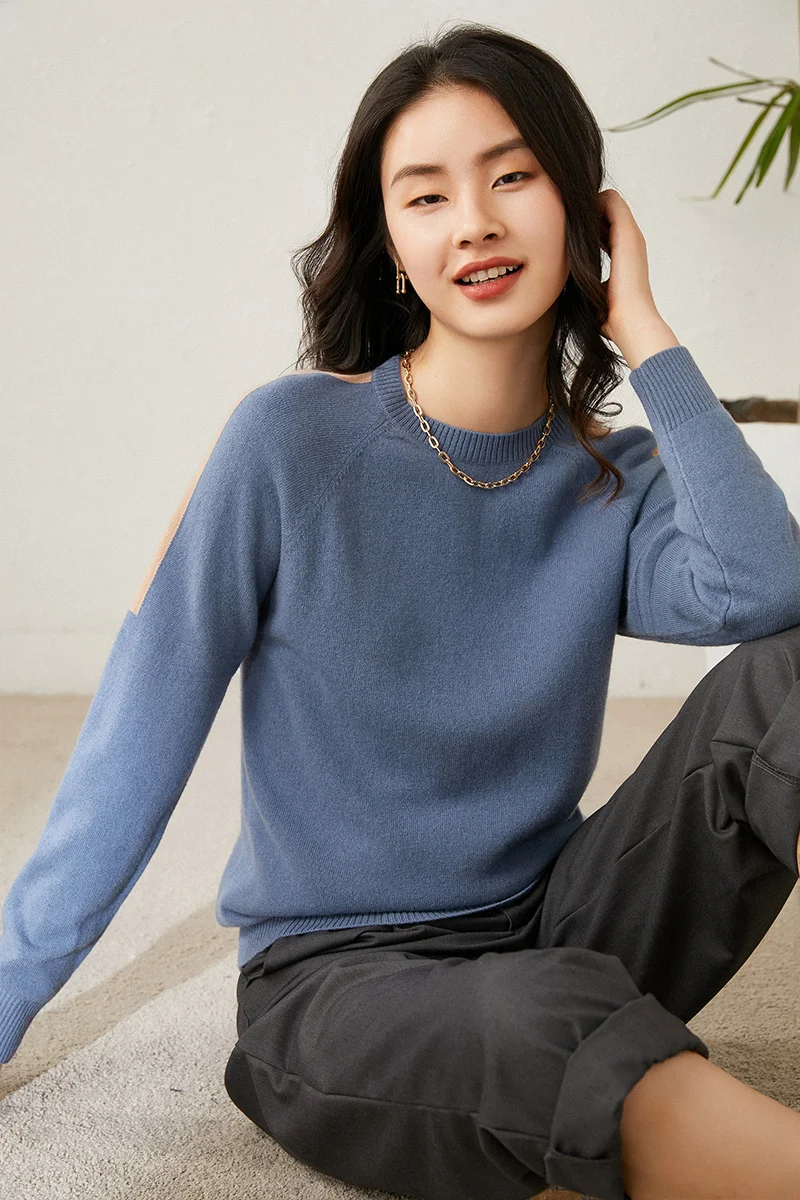 

100% Wool Sweater Women Pullovers New Arrival O-Neck Long Sleeve Knitwear Female Warm Soft Basic Jumper High Quality Shirt