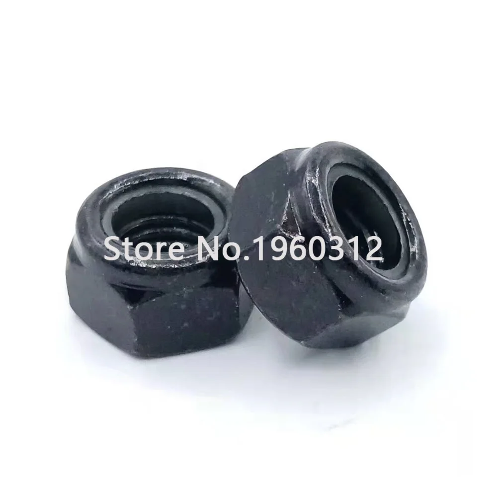 1~50pcs DIN985 M2 M2.5 M3 M4 M5 M6 M7 M8 M10 M12 Stainless 304 or Steel Hex Nylon Self-locking Nuts Locknut Slip insert Lock Nut