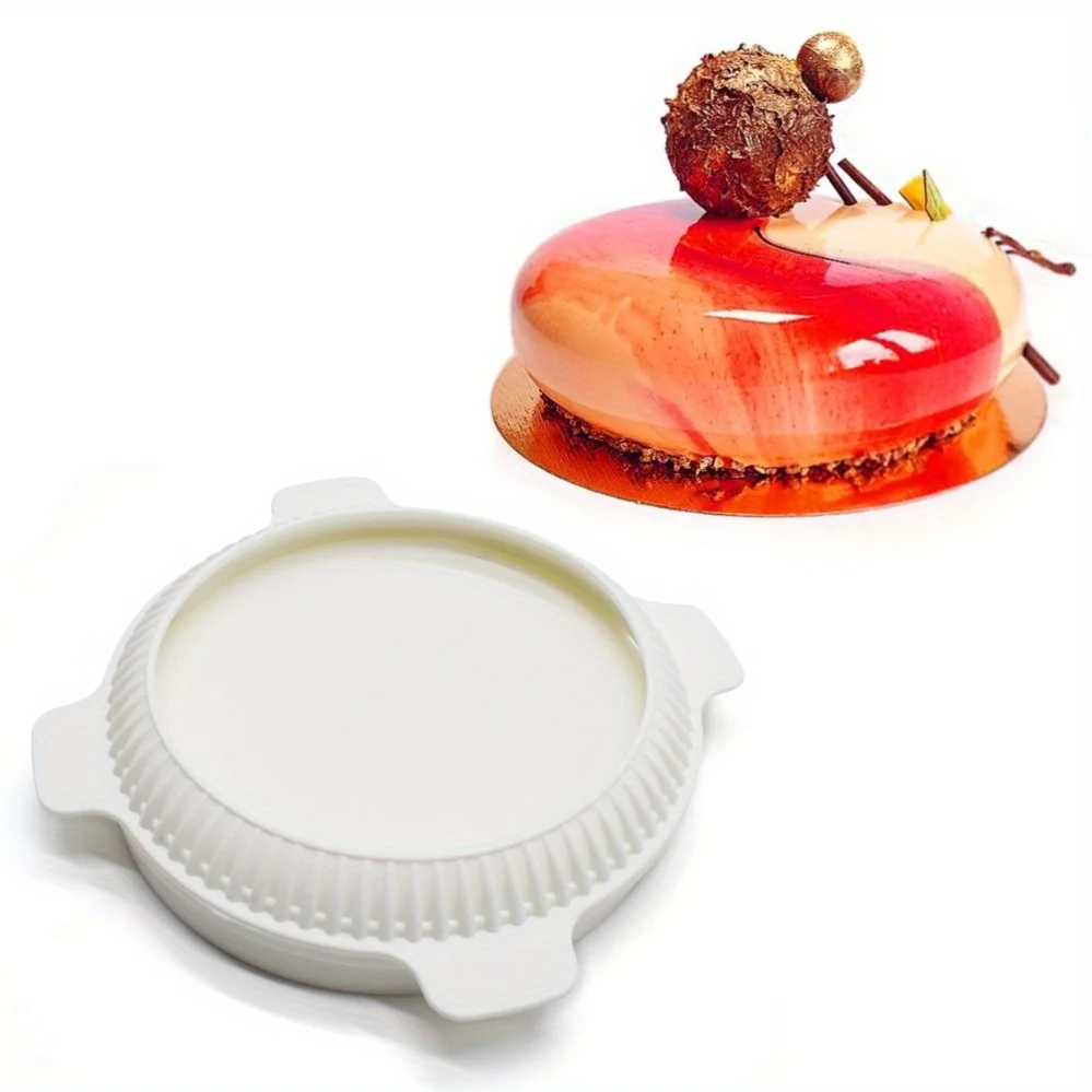DIY Baking 2pcs Round Drum Mold Mousse Cake Mold French Dessert Silicone Mold Starry Sky Leopard Print Cake Icing Cake Mold