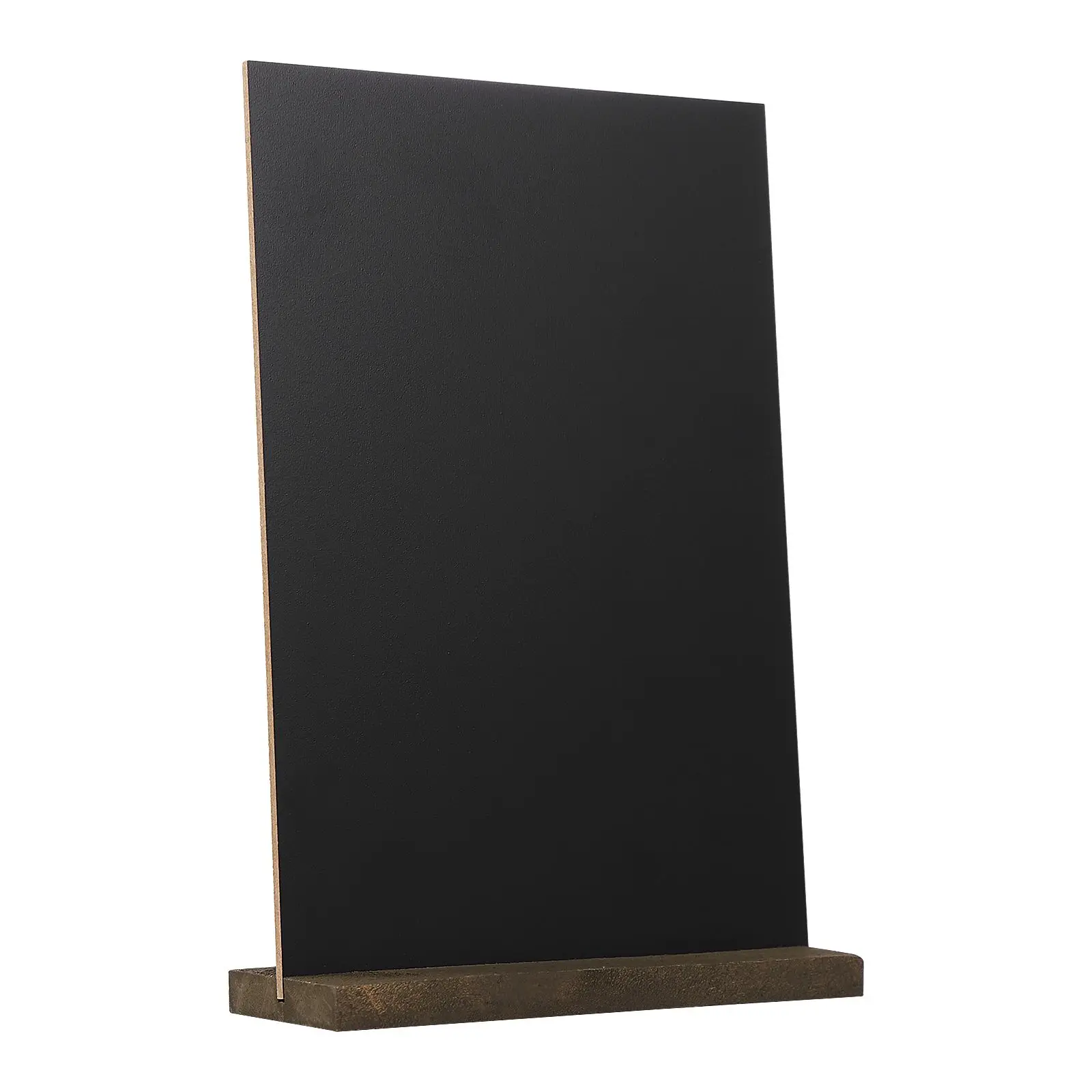 

Double Sided Chalkboard Two Sided Sign Mini Desktop Message Board Bamboo Tabletop Stand Reusable Wooden Base Blackboard