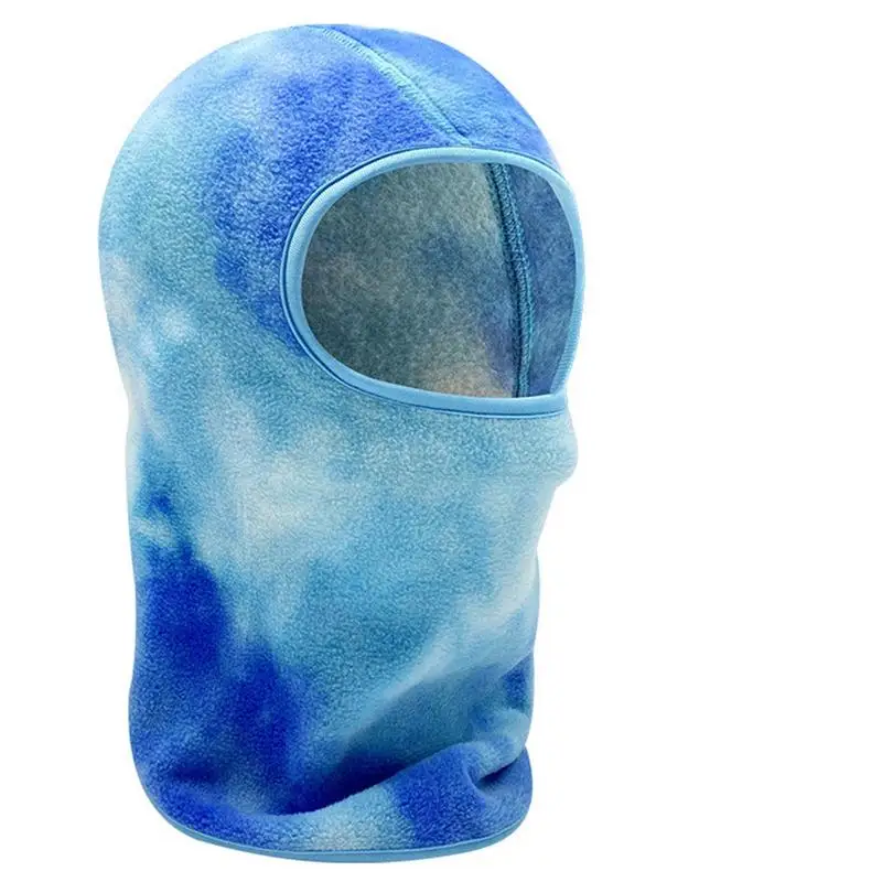 

Face Mask Autumn Winter Warm Polar Fleece Tie-Dye Dye Head Cover Adjustable Climb Skiing Cycling Neckerchief Mask