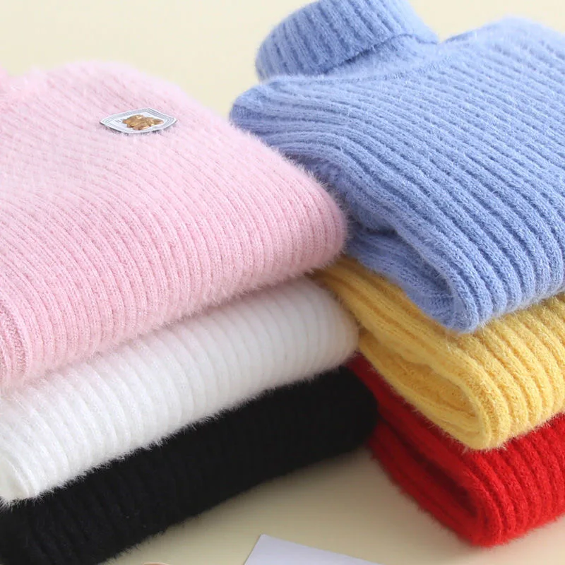 Kids Sweater For Girls Baby Winter Turtleneck Long Sleeve Clothes Fashion Spring Boys Children Clothing Pullover Knitted Tops