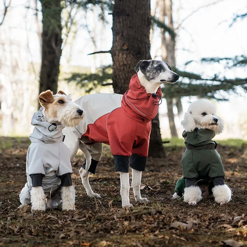 

Dog Raincoat Full Coverage Waterproof Dog Raincoat Reflective All-Weather Jacket for Medium & Large Dogs Raincoat XS-2XL
