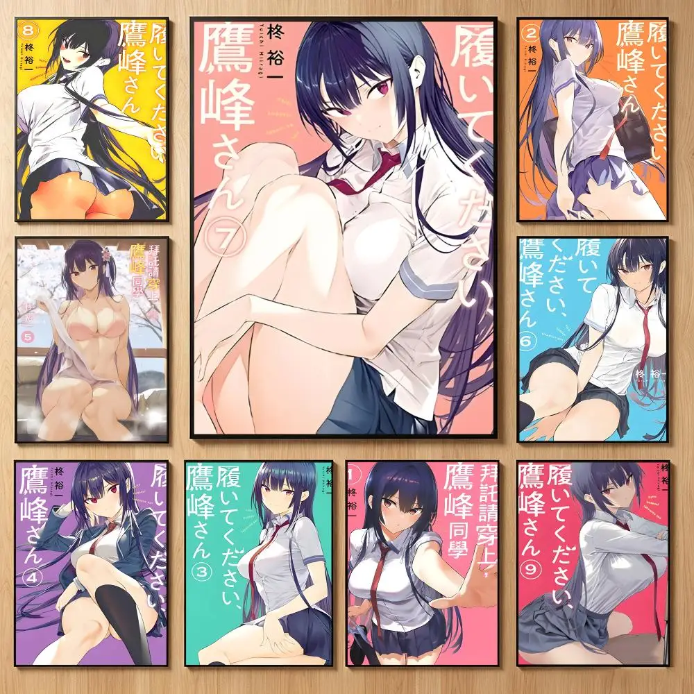Sweet Manga P-Please Put Them On Takamine san Poster Classic Self-Adhesive PP Wall Sticker for Living Room Bar Decor Gift
