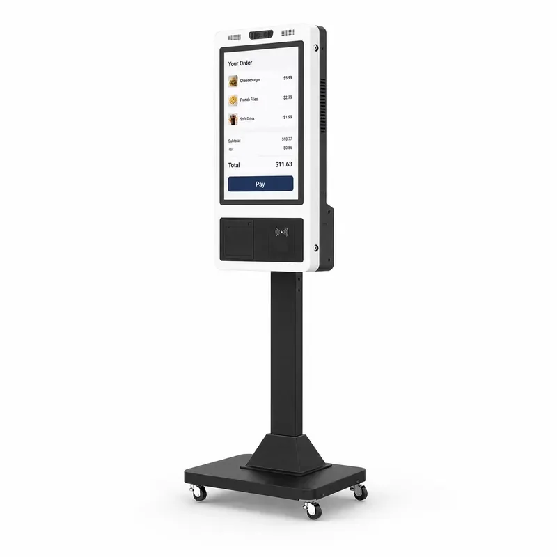 Android Self Service Kiosk POS 21.5 32 Inch Touch Screen Cash Register with Thermal Printer Scanner for Supermarket Retail