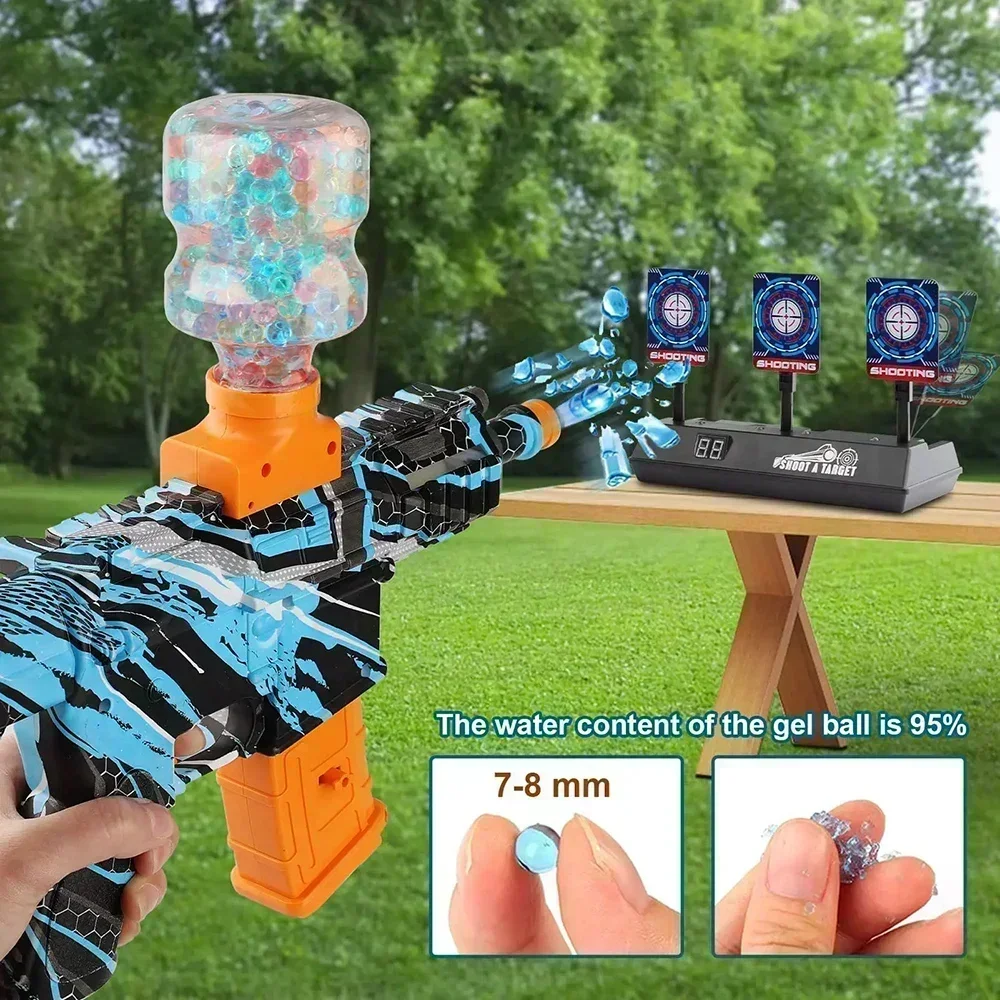 Manik-manik Air QWater Dengan Botol 7-8mm Gel Manik-manik Air Cocok Untuk Senapan Gel Ball Dan Senapan Splatter Ball Tidak Beracun Tidak Mengotori 1p