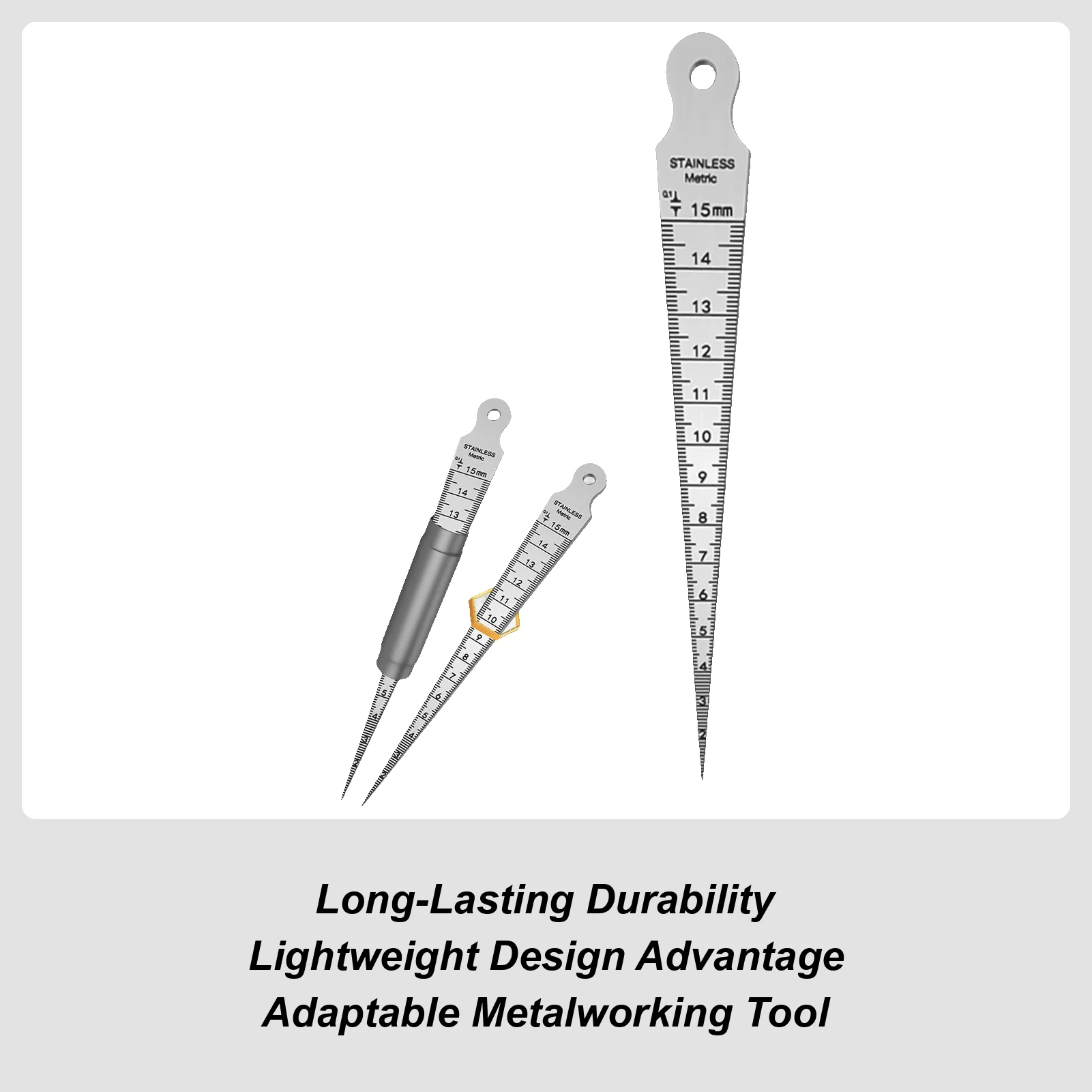 Taper Gap Gauge Lightweight Measurement Tool Stainless Steel Measurement Tool Set With Clear Numerical Identification For
