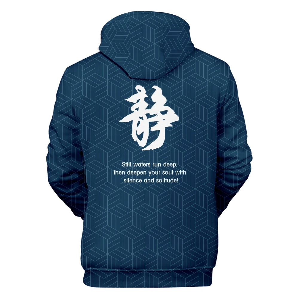 

3D Silence ! Men/Women Hoodies Silence Pattern Sweatshirts Unisex Jacket Harajuku Pullover Hoodie