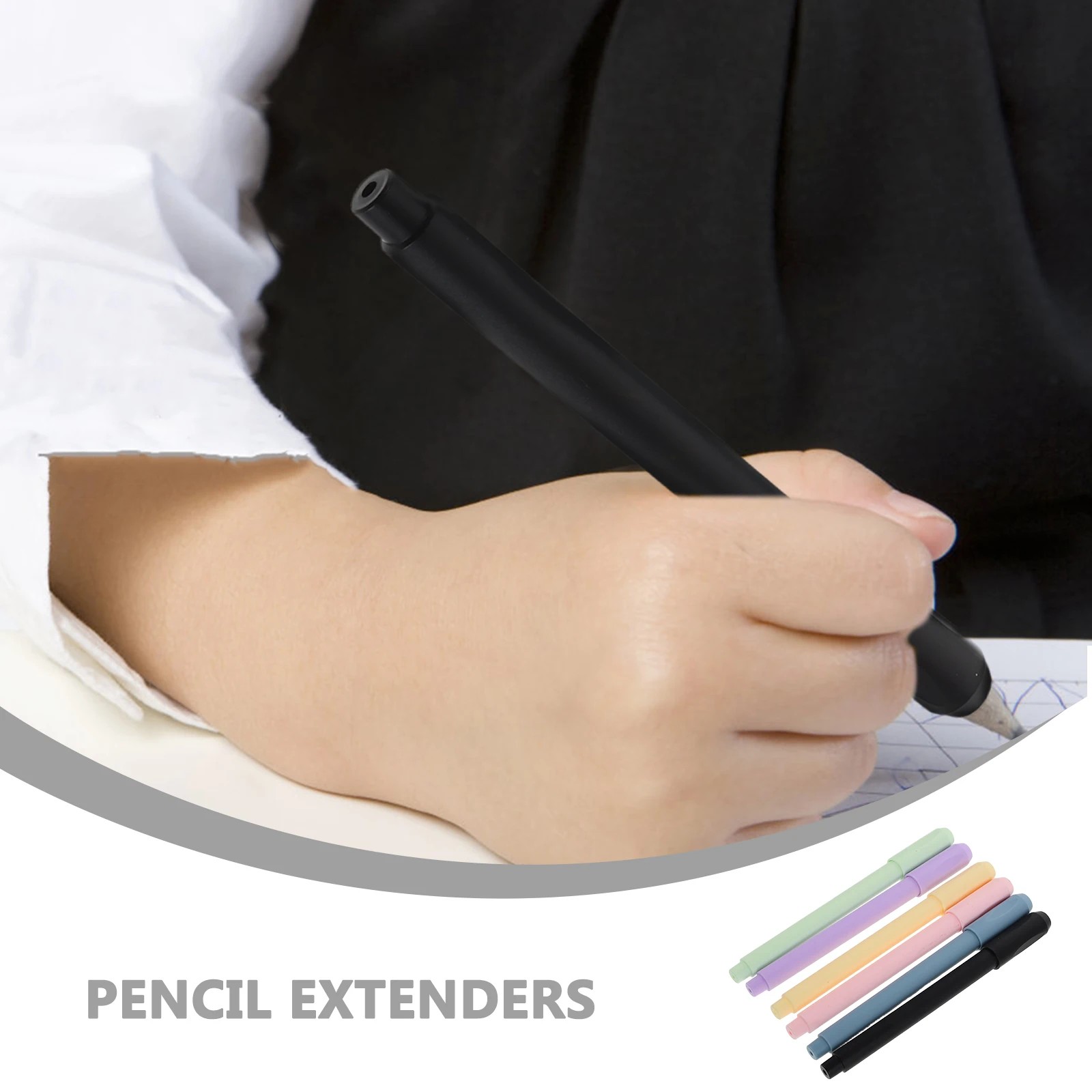 

6 шт. удлинитель карандашей для детей: универсальное средство для письма для коррекции осанки, цветной карандаш, удлинитель, школьные принадлежности
