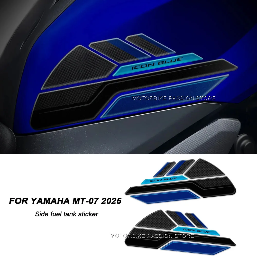 

Новая нескользящая боковая защитная накладка для топливного бака MT-09 для YAMAHA MT 09 MT09 mt09 mt-09 2024, наклейка из 3D эпоксидной смолы для мотоцикла, наклейка