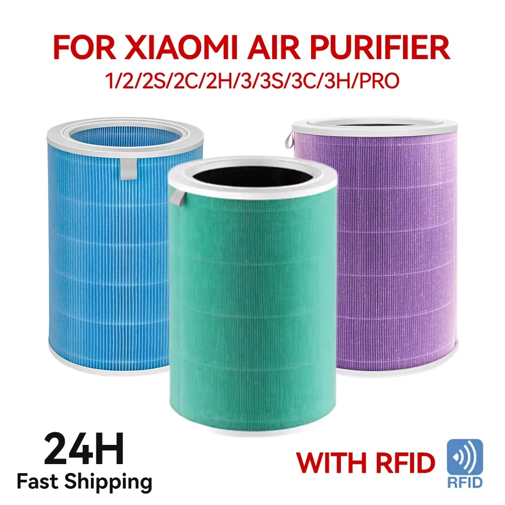 For Xiaomi Mi Air Purifier 1 2 2S 2C 2H 3 3S 3C 3H Pro Hepa Carbon Filter Replacement Filter PM2.5 Anti Bact Eria Formaldehyde