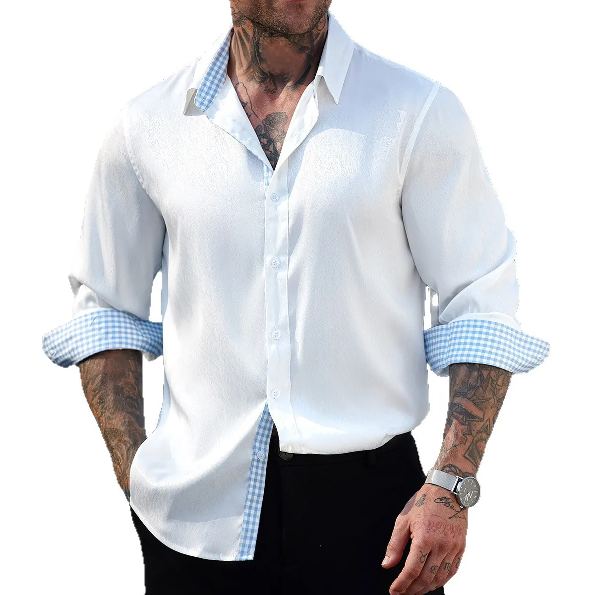 

Men's New Casual Commuter Long Sleeve Shirt
