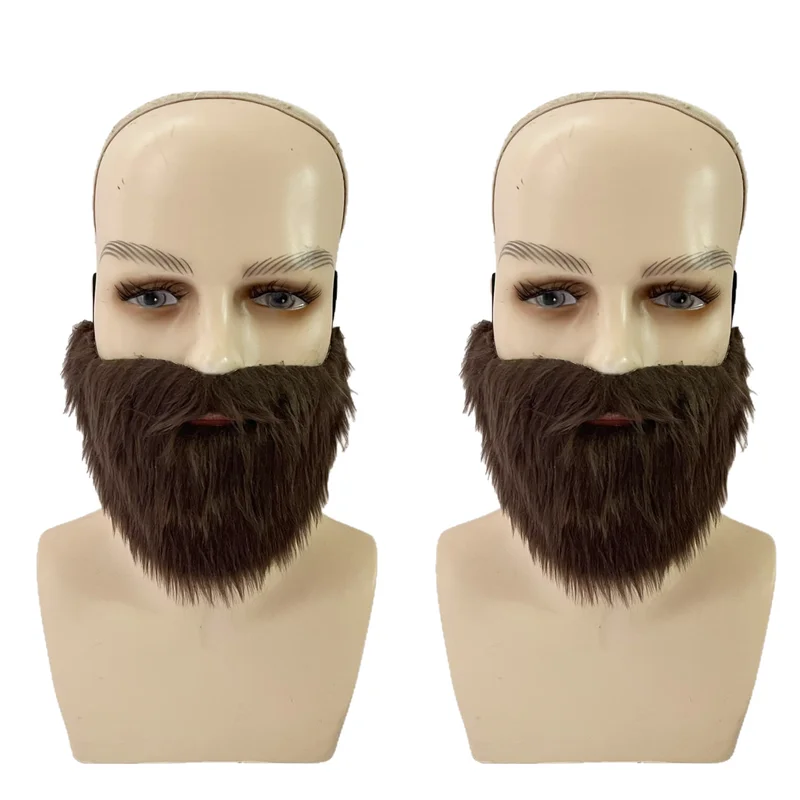 หนวดปลอมยาวสำหรับงานปาร์ตี้ ฮาโลวีน ของตกแต่งเทศกาล อุปกรณ์งานปาร์ตี้ หนวดปลอมสำหรับคอสเพลย์ เล่นบทบาทสมมติ