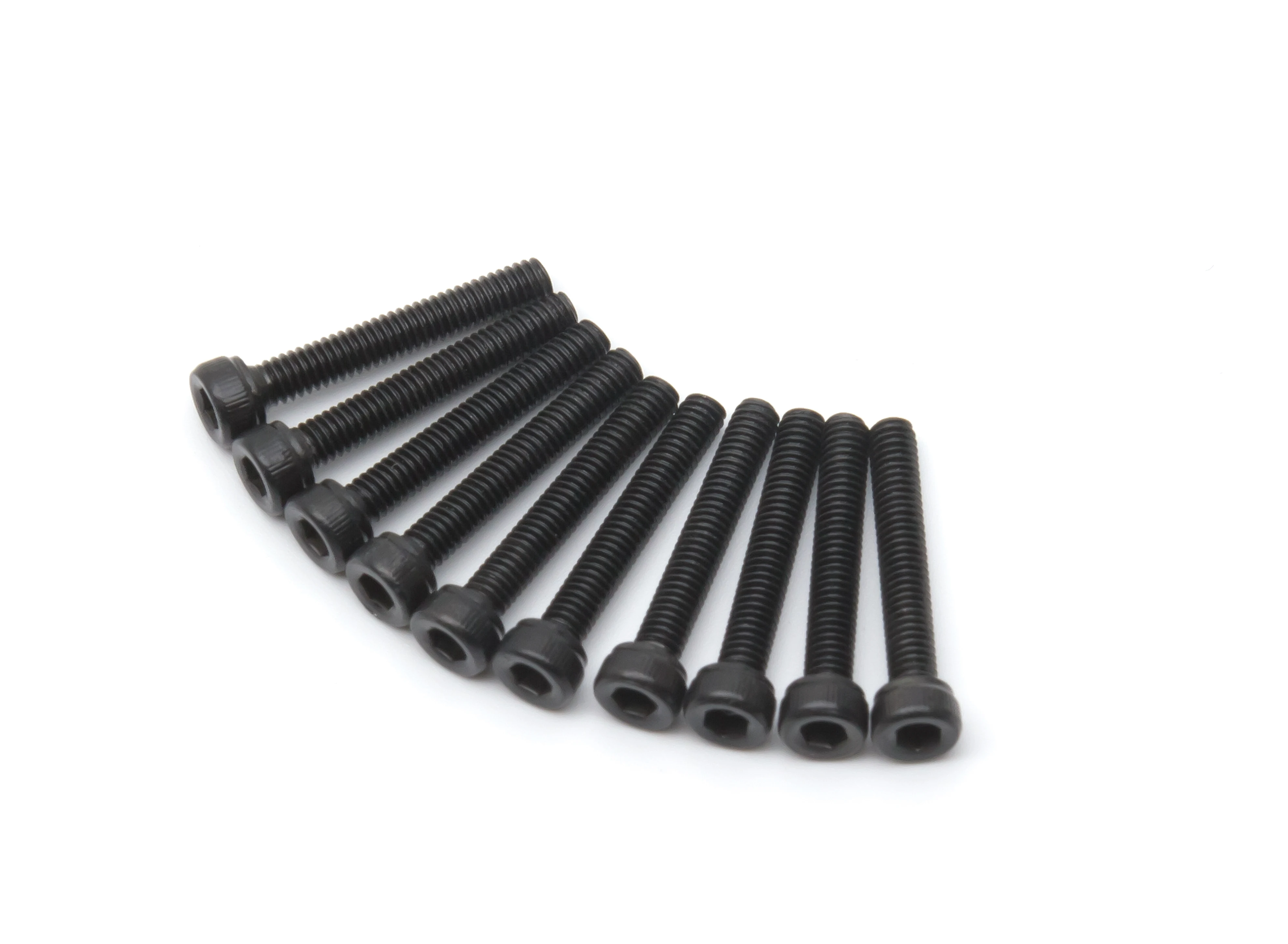 Screw Socket Head Hex M2.5 x 16mm Machine Thread Steel Black (10pcs)