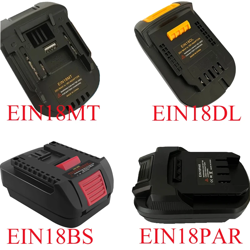 Battery Converter Adapter EIN18BS EIN18MT EIN18DL EIN18PAR for Ein 18V Li-Ion Battery for Bosch Makita Dewalt Parkside Tool