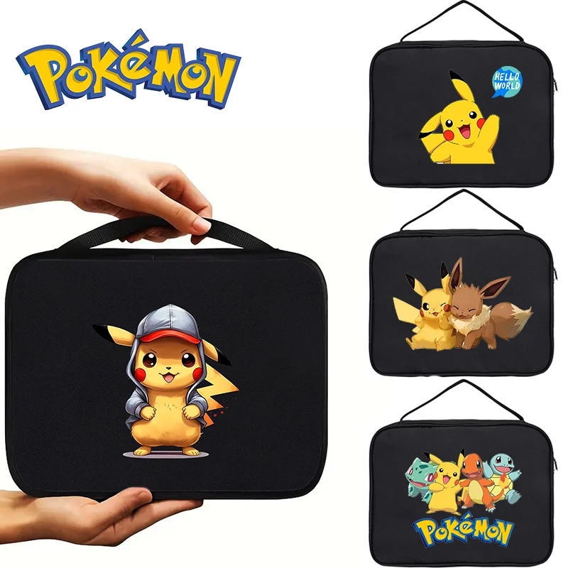 Pokemon Handbag Fashionable Casual Pikachu Multi-functional Storage Bag Minimalist and Versatile Book Bags Large Capacity Unisex