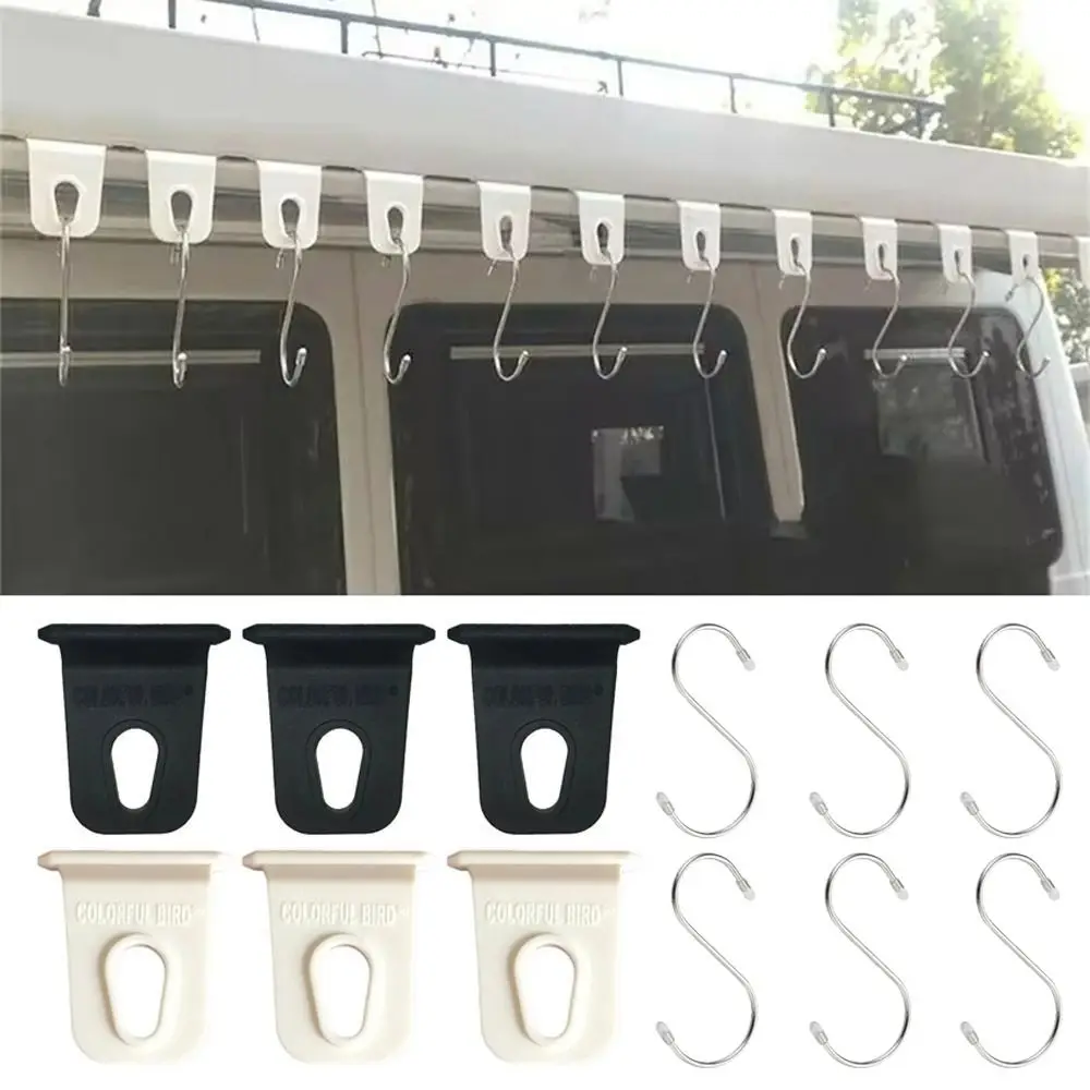 مادة متينة المظلة هوك مع ثقوب قنوات مناسبة التخييم المظلة هوك طوي تصميم المظلة خطاف ملابس RV التخييم
