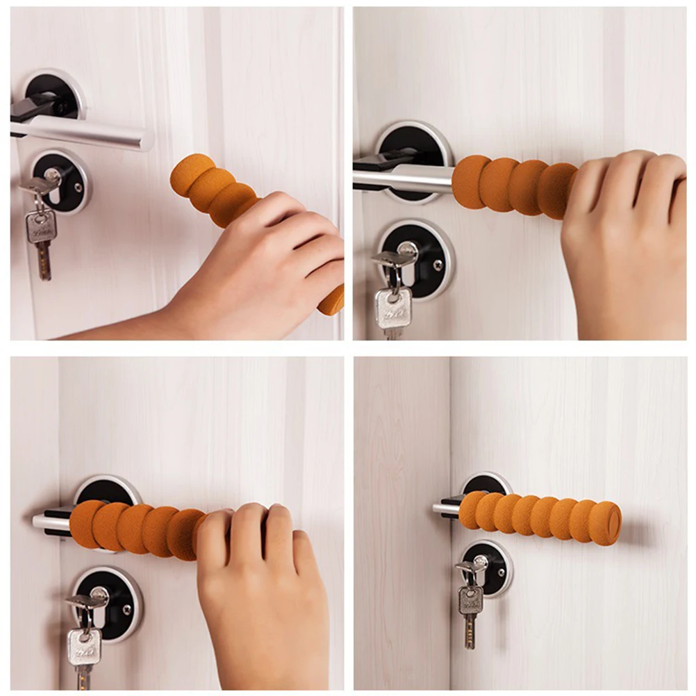 

5 Pcs Safety Door Handle Covers Non-slip EVA Material Child Proof Knob Protectors Anti Collision Widely Used Hardware