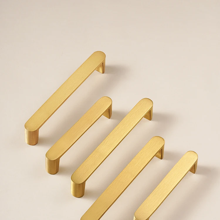 Dooroom Massiver Messing Schrankgriff im Schlichten Stil Kleiderschrank-Zuggriff Messing Matt-Gold Hardware Möbelgriffe – Detail 8