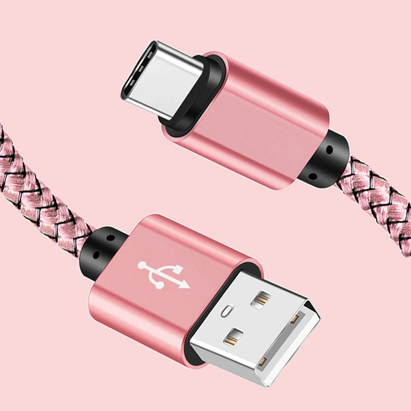 USB A auf Typ C Ladekabel Schnellladegerät Nylon Datenkabel für iPhone Android Huawei Samsung TypeC Ladegerät 1M 2M 3M – Detail 13