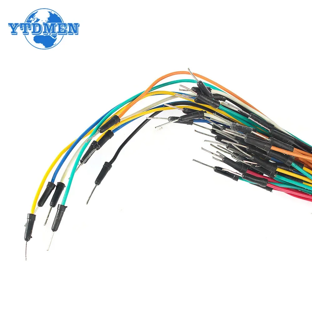 65 قطعة لحام مرنة اللوح سلك توصيل معزز ربط PCB الأسلاك الإلكترونية الخبز مجلس كابل قافز ذكر إلى ذكر لاردوينو