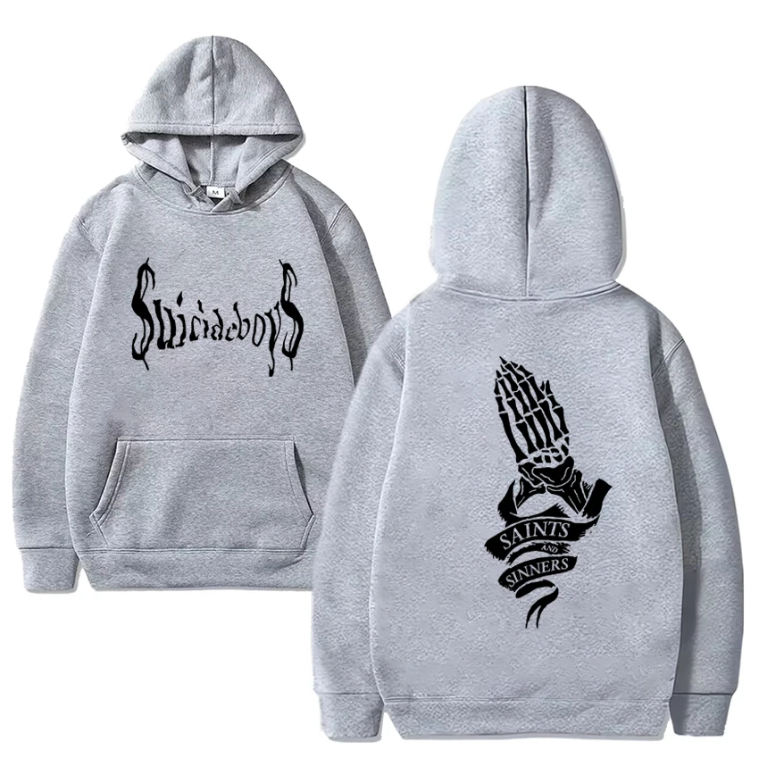 Hot sale SuicideBoys Gothic Style print Hoodie 2024 Men Women Hip Hop vintage streetwear Unisex Fleece Long sleeve Sweatshirt